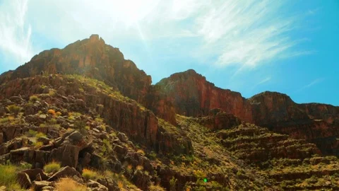 Large rock formations in a remote canyon. Stock Footage 88404514