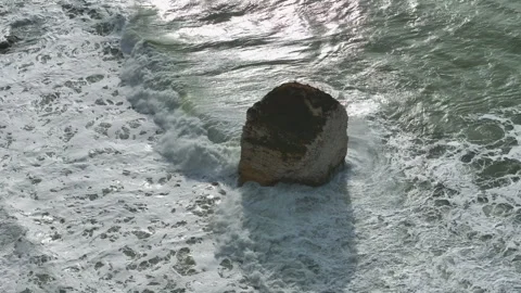A large rock is sitting on the ocean floor Stock Footage 298251385