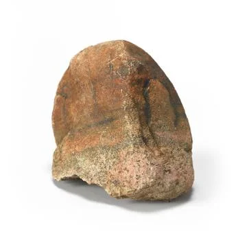 Large rock stone isolated on a white background 3d rendering Stock Illustration