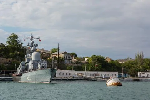 Large Rocket Launch P-239. Board number - 953. Sevastopol naval base of the Stock Photos