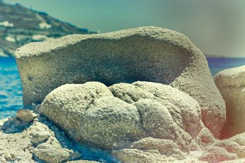 Large Rocks.  Isolated. Stock Photos