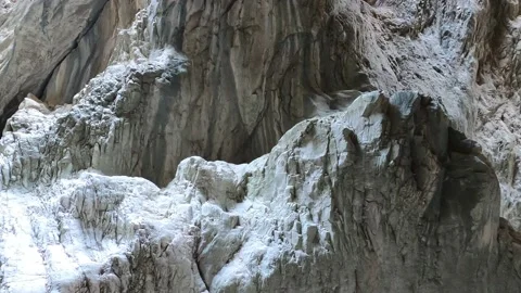 Large rocky and very deep canyon Stock Footage 158147042