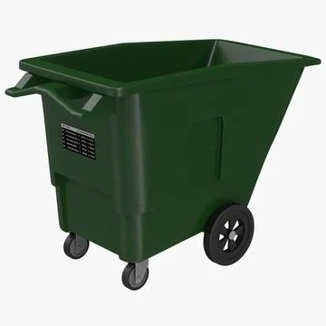 3d large trash container