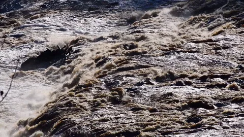 Large rolling river Stock Footage 128153610