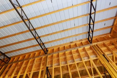 Large room is being constructed as part process of reconstruction in interior a Stock Photos