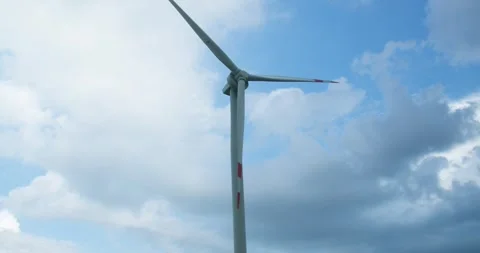 Large rotor wind electric generator. Modern renewable fuel technologies. Wind Stock Footage 288044151