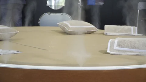 Large round bed  Stock Footage 88544221