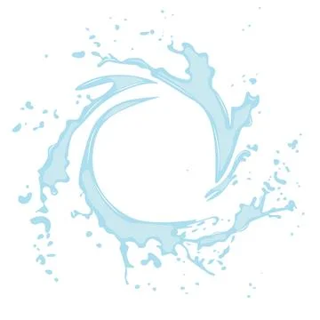 Large round splash of water or oil Stock Illustration