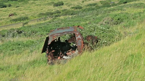 Large rusty army vechicle 6 Stock Footage 40731776