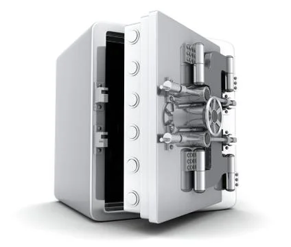 Large safe, open Stock Illustration
