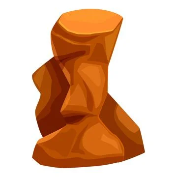 Large sandstone rock formation with flat top standing upright Ilustración de archivo