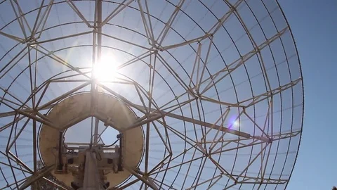 Large satellite dish Video stock 72107467