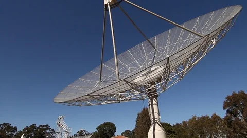 Large satellite dish Stock Footage 72107656