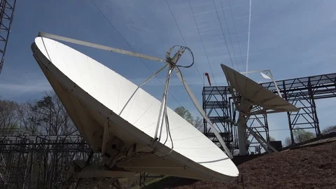 Large Satellite Dishes Video stock 107500239