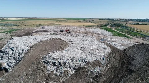 Large-scale city dump drone video Stock Footage 103426789