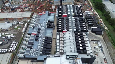 Large Scale Cloud Computing Data Center Video stock 334914447