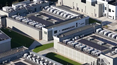 Large scale data center, AI technology, computing, cloud, big data and IT. Vídeo Stock 317083981