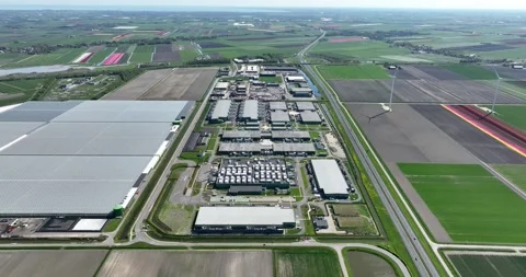 Large scale data center, bits and bytes, server space, cloud services, building Stock Footage 310355862