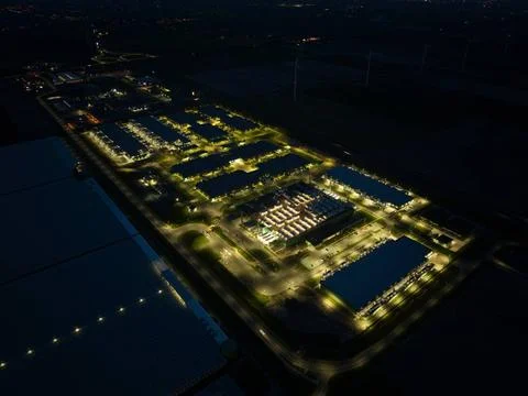 Large scale data center building complex in Middenmeer, The Netherlands, a... Stock Photos