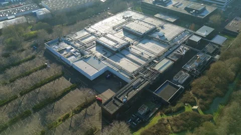 Large scale Data Center, Quantum computing IT cloud storage, Aerial view Stock Footage 326166810