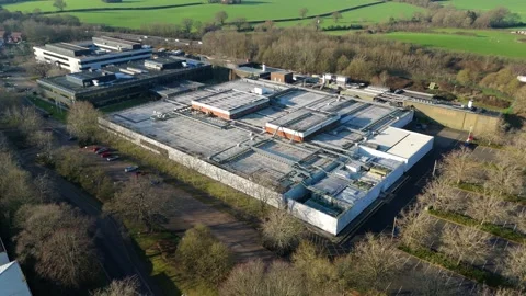 Large scale Data Center, Quantum computing IT cloud storage, Aerial view Stock Footage 326166811