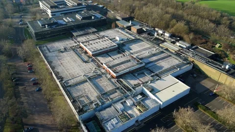Large scale Data Center, Quantum computing IT cloud storage, Aerial view Stock Footage 326166812