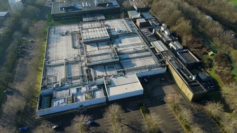 Large scale Data Center, Quantum computing IT cloud storage, Aerial view Stock Footage 326166813