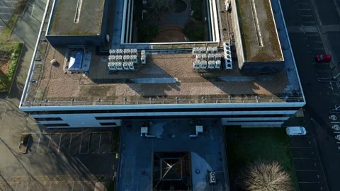 Large scale Data Center, Quantum computing IT cloud storage, Aerial view Stock Footage 326166816