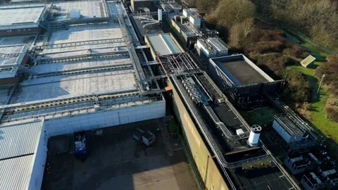Large scale Data Center, Quantum computing IT cloud storage, Aerial view Stock Footage 326166828