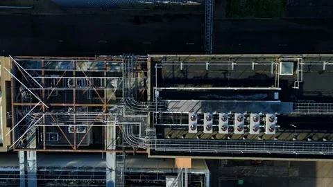 Large scale Data Center, Quantum computing IT cloud storage, Aerial view Stock Footage 326166830