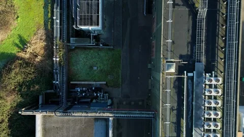 Large scale Data Center, Quantum computing IT cloud storage, Aerial view Stock Footage 326166834