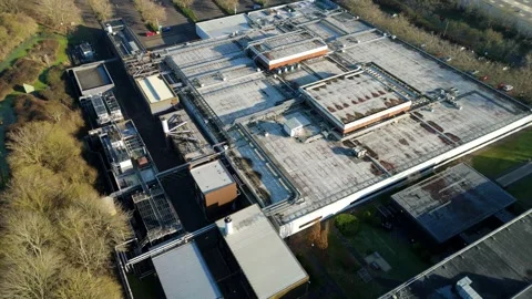 Large scale Data Center, Quantum computing IT cloud storage, Aerial view Stock Footage 326166861
