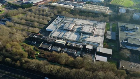 Large scale Data Center, Quantum computing IT cloud storage, Aerial view Stock Footage 326166864