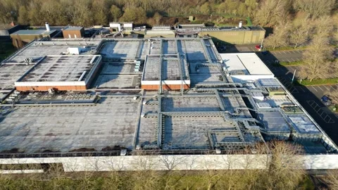 Large scale Data Center, Quantum computing IT cloud storage, Aerial view Stock Footage 326166867