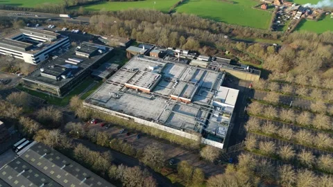 Large scale Data Center, Quantum computing IT cloud storage, Aerial view Stock Footage 326166868