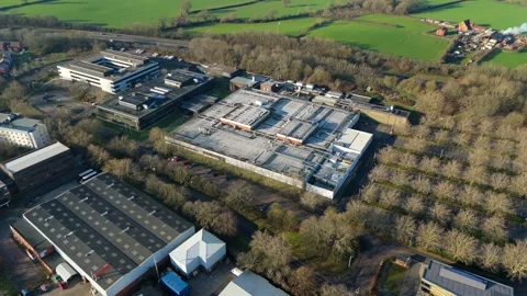 Large scale Data Center, Quantum computing IT cloud storage, Aerial view Stock Footage 326166876