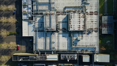 Large scale Data Center, Quantum computing IT cloud storage, Aerial view Stock Footage 326166879