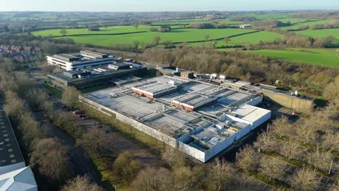 Large scale Data Center, Quantum computing IT cloud storage, Aerial view Stock Footage 326166881