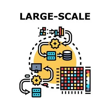 Large scale data processing and network architecture Illustrazione stock