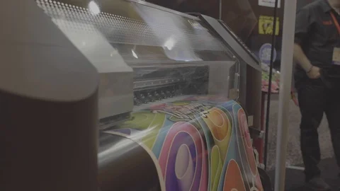 Large scale digital printer Stock Footage 99179587