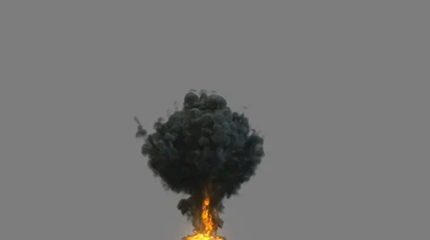 Large scale Explosion created Fume fx with Alpha matte. Stock-Footage 63150498