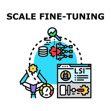 Large scale fine tuning artificial intelligence optimization Stockillustratie