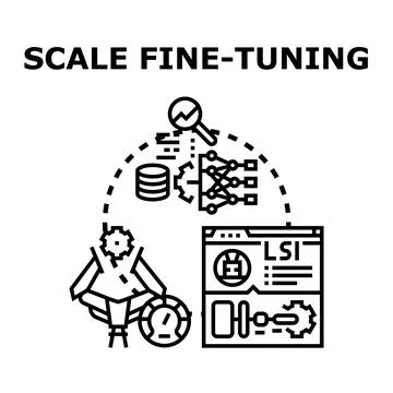 Large scale fine tuning artificial intelligence optimization Stockillustratie