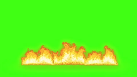 Large Scale Fire and Explosion with Flame on Green Screen Background Stock Footage 145416135
