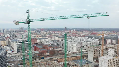 Large-Scale Housing Development in a Polish City Center 库存影片 315950651