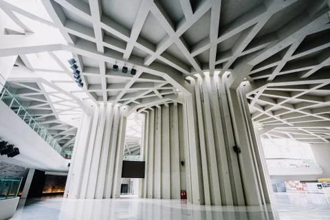 Large-scale modern and technological architecture Foto stock