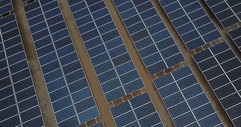 Large scale solar farm Stock Footage 96142311
