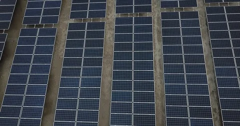 Large scale solar farm Stock Footage 96142715