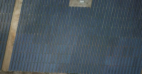 Large scale solar farm Stock Footage 96142762