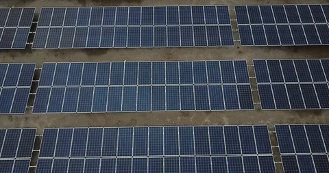 Large scale solar farm Stock Footage 96143605